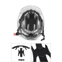 Casque de vélo avec lumière Led - rechargeable - entièrement moulé - protection de la tête de sport