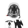 Casque de vélo avec lumière Led - rechargeable - entièrement moulé - protection de la tête de sport