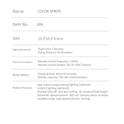 MIRBEST Color X09 - APP Custom - Character Display - Gravity Sensor - Smart - RTF - Bleu