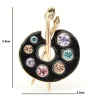 BrochesPintores Palette - Cristal - Esmalte - Negro - Blanco