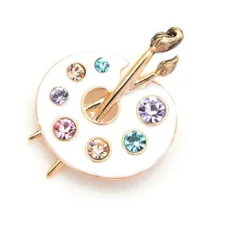 Palette de peinture Broches - Crystal - Enamel - Noir - Blanc