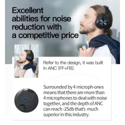 Bluedio T7 - ANC - Bluetooth 5.0 - trådlöst headset - HiFi