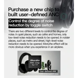 Bluedio T7 - ANC - Bluetooth 5.0 - trådlöst headset - HiFi