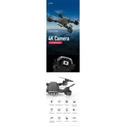 S60 Mini Drone - WIFI - FPV - Caméra double HD 4K - 15mins Temps de vol - Foldable - RTF
