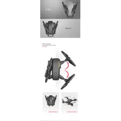 S60 Mini Drone - WIFI - FPV 4K HD Dual -kamera 15min lentoaika - Foldable - RTF