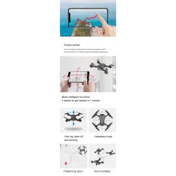 S60 Mini Drone - WIFI - FPV - 4K HD Dual Camera - 15mins Flight Time - Foldable - RTF