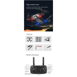 S60 Mini Drone - WIFI - FPV - Caméra double HD 4K - 15mins Temps de vol - Foldable - RTF