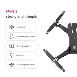 DronesLSRC LS-25 - Mini - GPS - 5G - WiFi - FPV - 6K/4K ESC HD Dual Camera - plegable - RTF