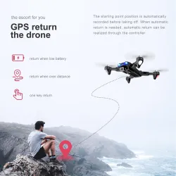 DronesLSRC LS-25 - Mini - GPS - 5G - WiFi - FPV - 6K/4K ESC HD Dual Camera - plegable - RTF