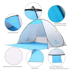 Camping Tent - 2 personer - Instant Pop Up - Anti UV