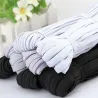 3/6/8/10MM - Vit/svart - Flat Elastic Bands - DIY-sömning