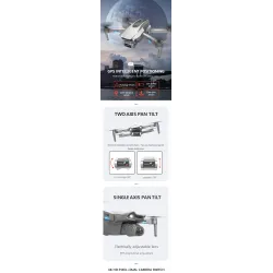 XKJ K60 PRO - 5G - WiFi - FPV - Caméra double 6K - 30mins Temps de vol - Foldable - Brushless - RTF