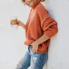 Kvinnor Sweaters Long Sleeve - Knitted