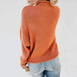 Kvinnor Sweaters Long Sleeve - Knitted