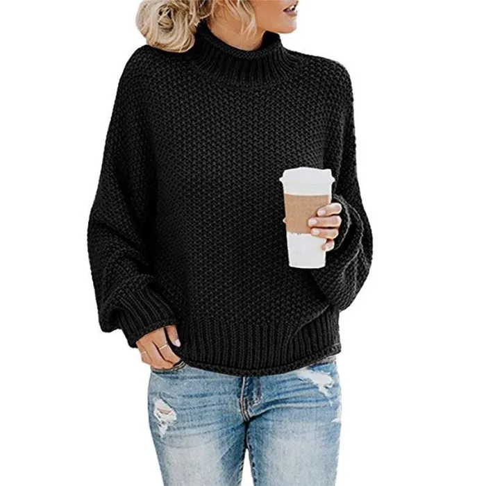 Kvinnor Sweaters Long Sleeve - Knitted