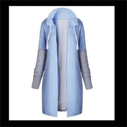 Kvinnor Coats - Casual - Hooded - Rosa - Blå - Svart