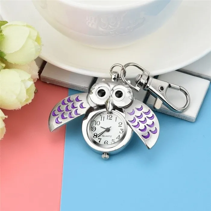 Gorgeous Owl Charm - Unisex - Keychain klocka