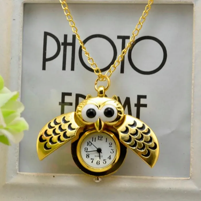 Vintage - Watch Owl - Collier pendentif