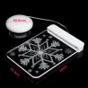 Décoration 3D de Noël pour porte / fenêtre - lumière LED - plaque transparente avec ventouse