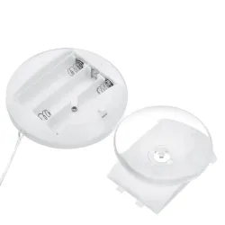 Jul 3D dekoration för dörr / fönster - LED ljus - transparent platta med sugkopp