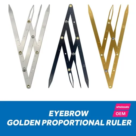 Ruostumaton teräs - Eyebrow Caliber - Mittaustyökalu - Gold - Silver