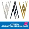 Rostfritt stål - Eyebrow Caliber - Mätverktyg - Guld - Svart - Silver