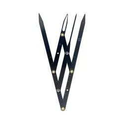 Acier inoxydable - Calibre des sourcils - Outil de mesure - Or - Noir - Argent