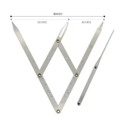 Stainless steel - Eyebrow Caliber - Measure Tool - Gold - Black - Silver