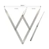 Stainless steel - Eyebrow Caliber - Measure Tool - Gold - Black - Silver