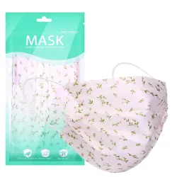 10 - 100 pièces - masques antibactériens jetables - 3 couches - imprimé floral