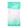 10 - 100 peças - máscaras antibacterianas descartáveis / boca - 3 camadas - impressão floral