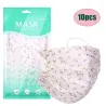 Mascarillas bucales10 - 100 piezas - cara antibacteriana desechable / máscaras de boca - 3 capas - estampado floral