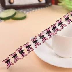 Piccole farfalle di cristallo - clip per capelli - 12 pezzi