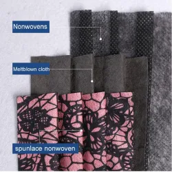 Mouth / face protective masks - disposable - 3-layer - lace design - 10 - 50 - 100 pieces
