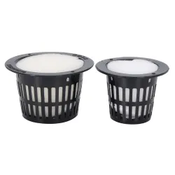 Mesh pot - basket - for hydroponic system plant / vegetable grow - with foam insert - 10 piecesGarden
