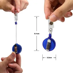 Porte-clés rétractable - pour carte d'identité / porte- badge