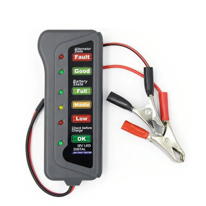 12V bil batteri testare - LED lampor display
