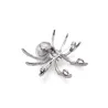 White spider with pearl - elegant brooch