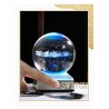 3D wereldbol met 8 planeten - kristallen bol met voet - lasergravure - Led nachtlampje - 8cmDecoratie