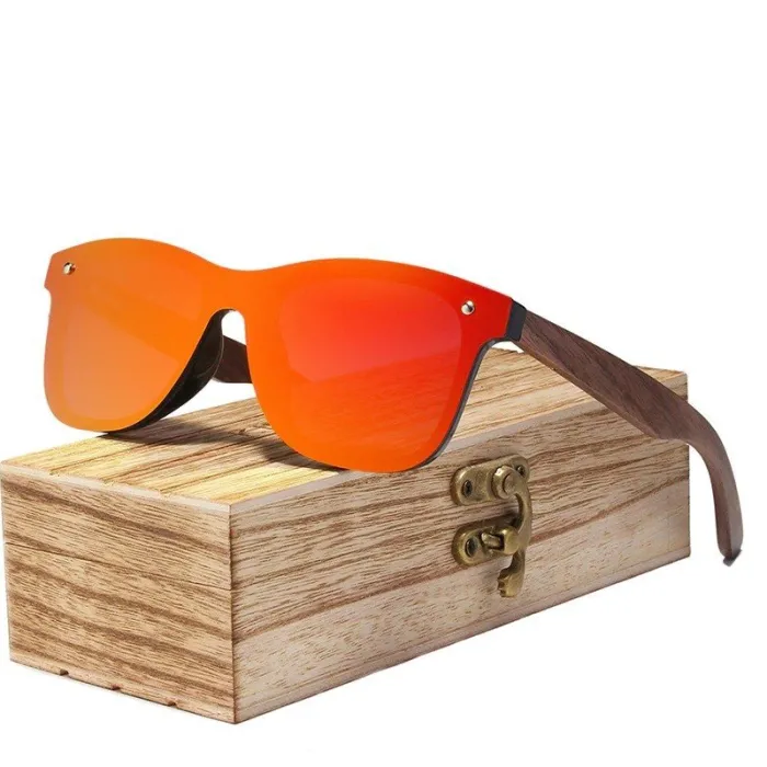 Occhiali da sole polarizzati - legno di noce - UV400 - unisex