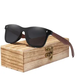 Polarisoituneet aurinkolasit - saksanpähkinäpuu - UV400 - unisex