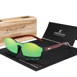Houten zonnebril - handgemaakt - UV400 - unisexZonnebrillen