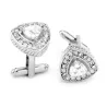 Elegant cufflinks with crystal triangles