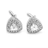 Elegant cufflinks with crystal triangles
