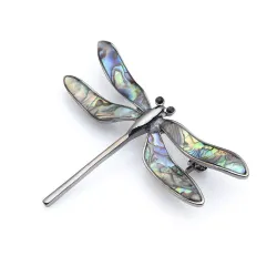 Vintage emaille libel - elegante brocheBroches
