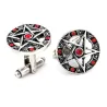 Antique cufflinks - pentagram & crystals