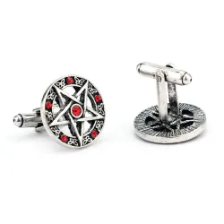 Cufflinks antigos - pentagrama e cristais
