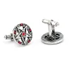 Antique cufflinks - pentagram & crystals