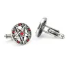 Antique cufflinks - pentagram & crystals