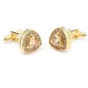 Eleganti gemelli con triangoli di cristallo
